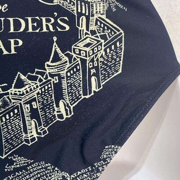 Womens Hot Topic | Harry Potter Marauders Map One Piece Swimsuit | XS Black - Picture 13 of 13
